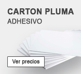 Carton pluma adhesivo
