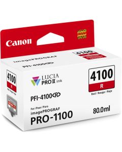 Tinta Canon PFI-4100R Rojo 80 ml.