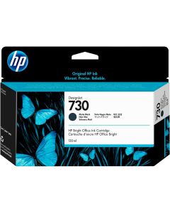 Cartucho tinta HP 730 Negro Mate de 130 ml. P2V65A