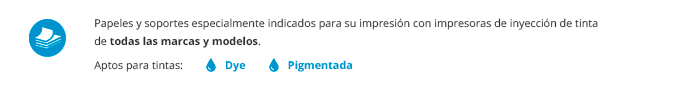 Papel Compatible Tintas Dye Pigmentadas